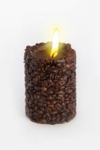 Свеча-эко ручной работы "Coffee" с зернами и ароматом кофе