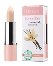 LIMONI Бальзам для губ "Lipcare Stick" тон 02-Ваниль