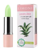 LIMONI Бальзам для губ "Lipcare Stick" тон 06- Алое вера